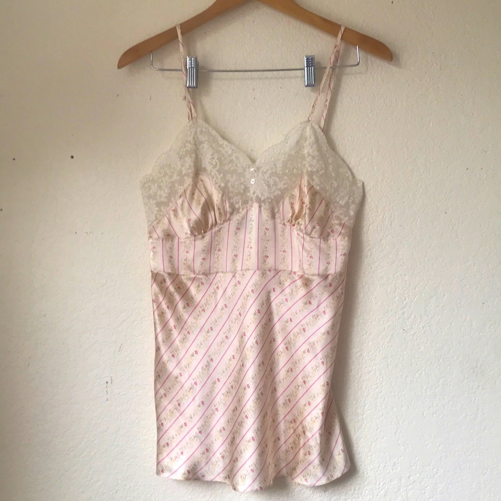 Silk floral tank camisole Kate size small